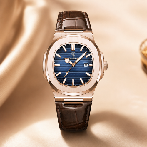 Orologio uomo Veloria Aureon 41mm rose gold con cinturino pelle