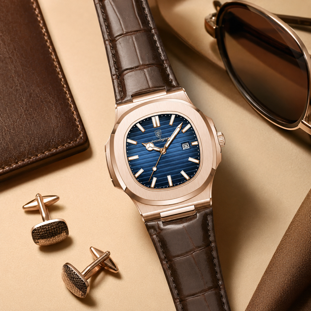 Dettaglio quadrante orologio Veloria Aureon elegante da uomo